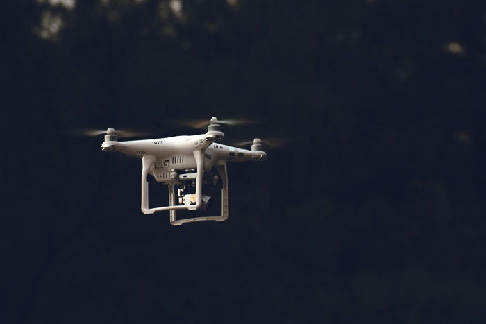 A drone in mid flight