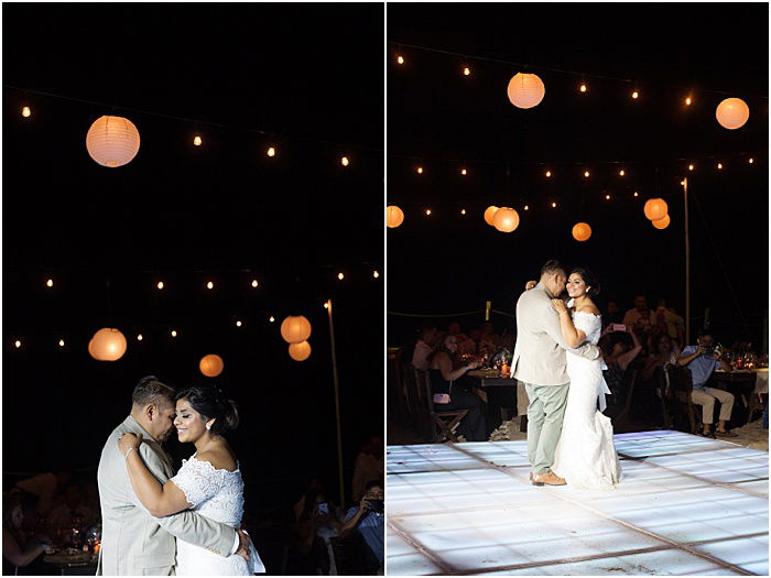 A wedding portrait diptych of the couple dancing - wedding flash photography