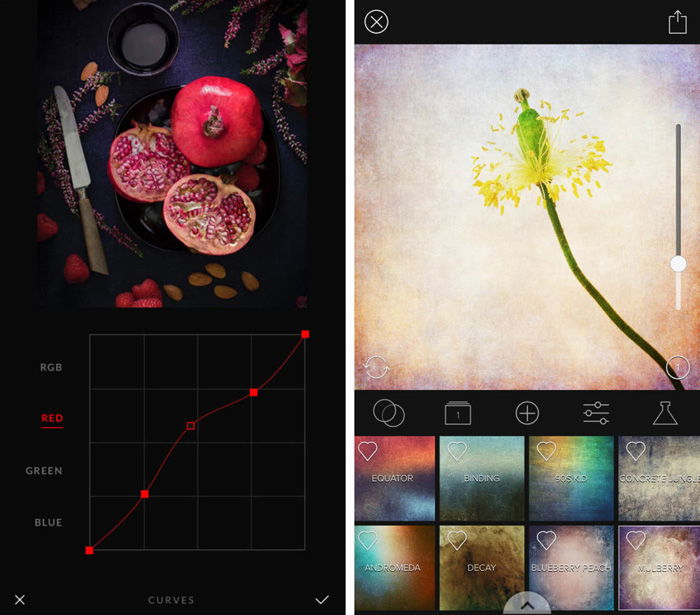 A screenshot of the Shift app for adding textures to photos - best texture app