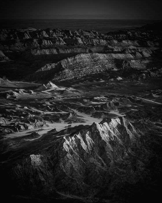 a rocky mountainous landscape shot in black and white - stunning landscape photos 