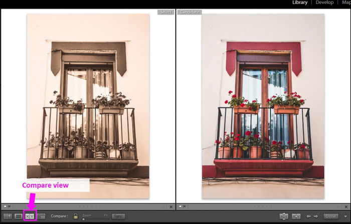 A screenshot showing how to make sepia tone images in Lightroom