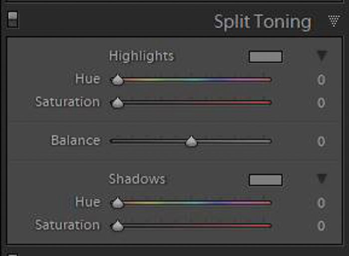 A screenshot showing how to make sepia tone images in Lightroom