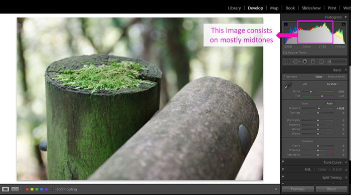 A screenshot showing how to use the clarity tool in lightroom 