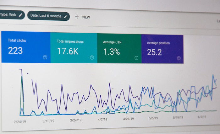 a screenshot of google analytics seo for photography