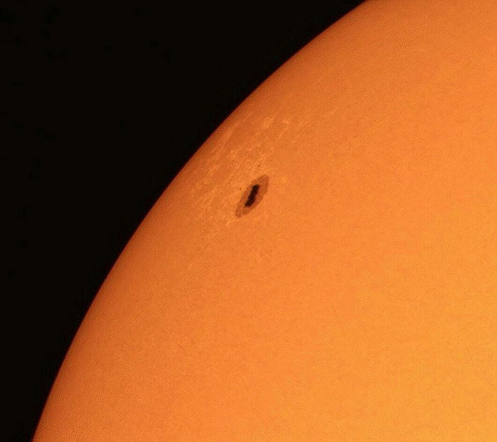 Sunspot taken with a Celestron 6SE telescope and ZWO ASI 120 MC planetary camera. how to photograph the sun