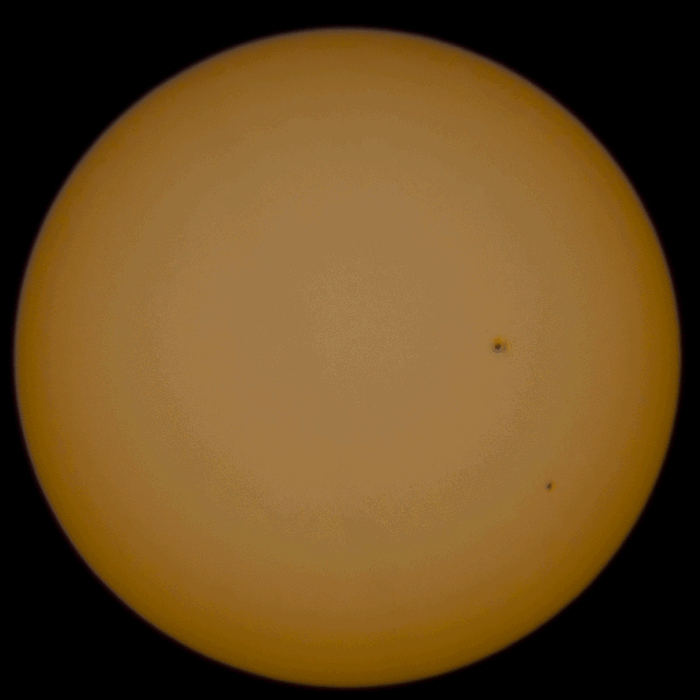 Sunspots on the Sun