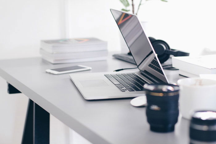 a professional photographers home office 