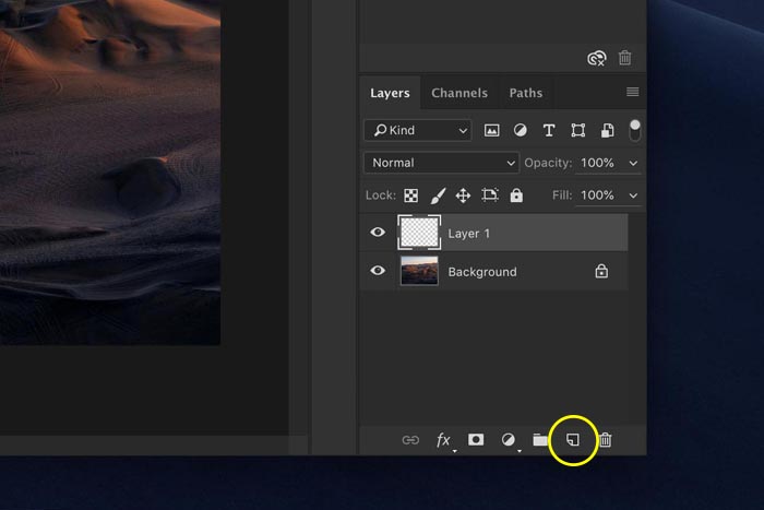 a screenshot showing how to create a transparent gradient in Photoshop