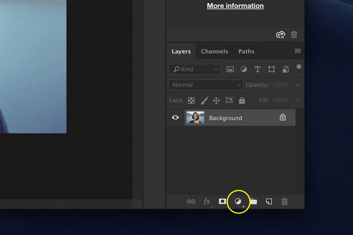 a screenshot showing how to add a vignette in Photoshop