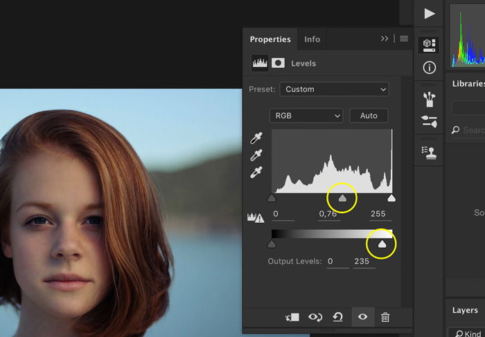 a screenshot showing how to add a vignette in Photoshop