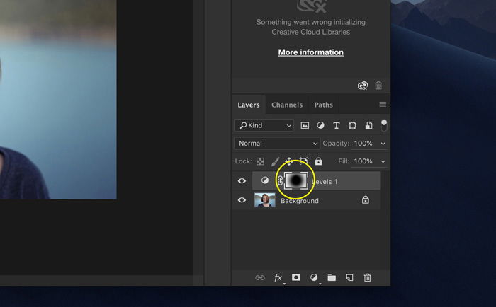 a screenshot showing how to add a vignette in Photoshop