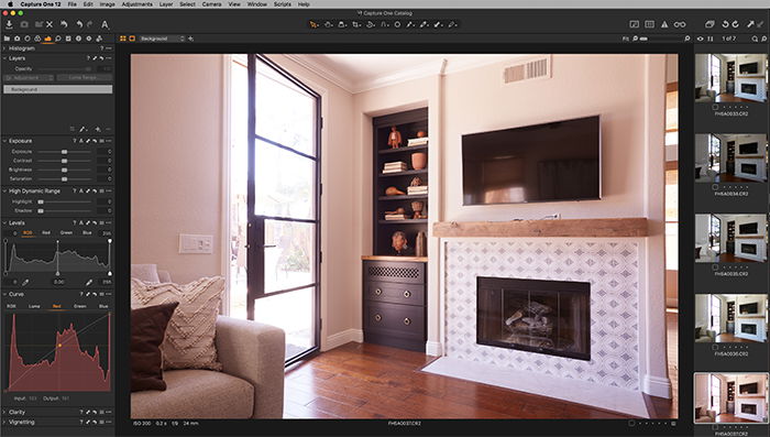 Screenshot of Capture One exposure tab