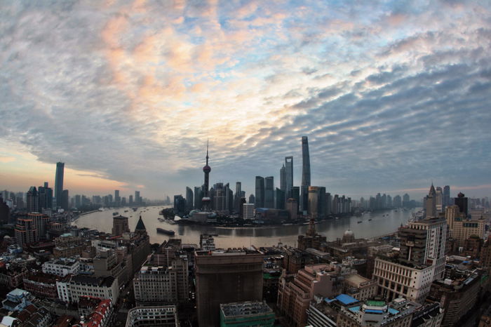 Photo of the metropolitan cityscape of Shanghai