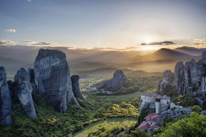 Photo of a panoramic landscape with digital blending