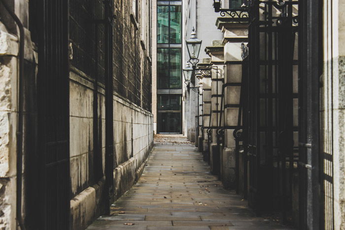 Photo of a narrow street