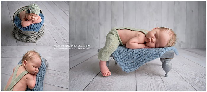 Photo montage of a baby sleeping