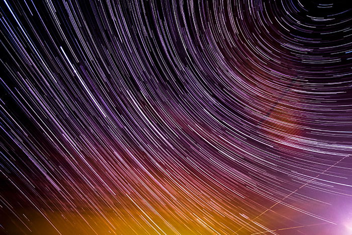 Astrophotography motion blur photo