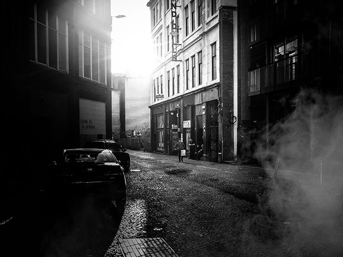 atmospheric monochrome street shot