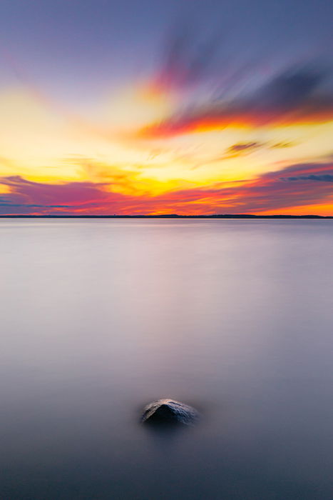 a stunning hdr sunset over the ocean used in photography games