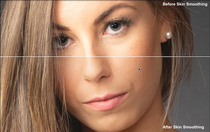 Illustrative photo of the smoothing tool in Lightroom