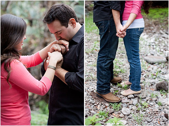 Romantic photos focusing on the hands 