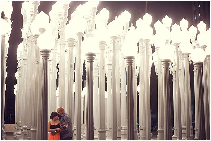 A couple embracing in a beautiful setting