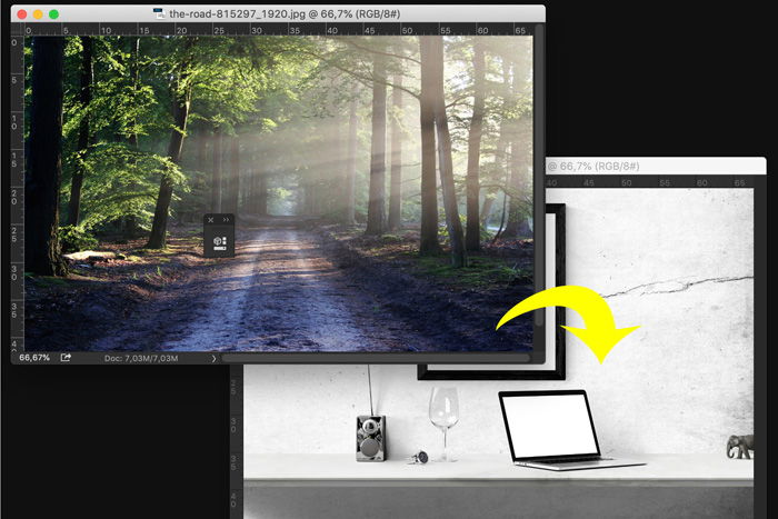 Screenshot of creating a new layer in Photoshop