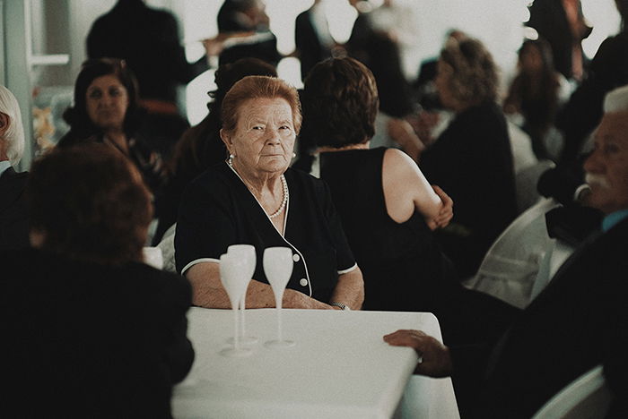 crowds of people at the afters of a funeral 