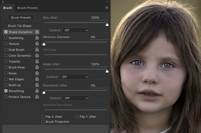 Screenshot of Lightroom brush presets