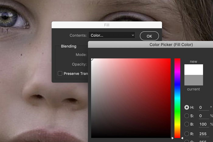 Screenshot of Lightroom color picker