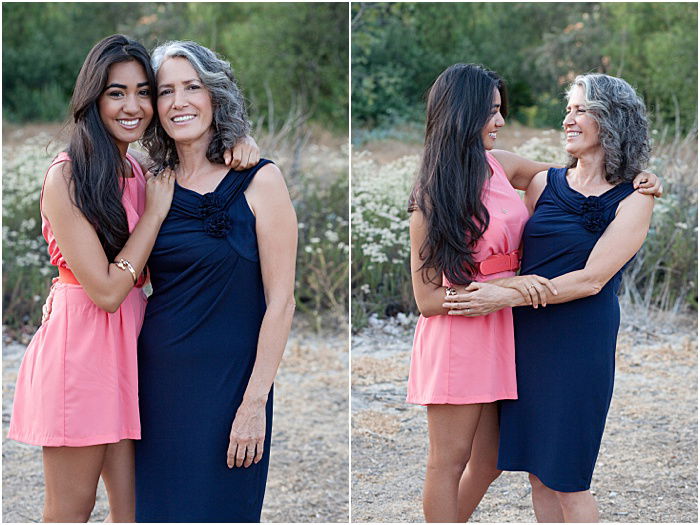 Two mother and daughter photos shot in a romantic style 