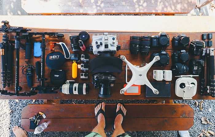 Photo of drone equipment on a table