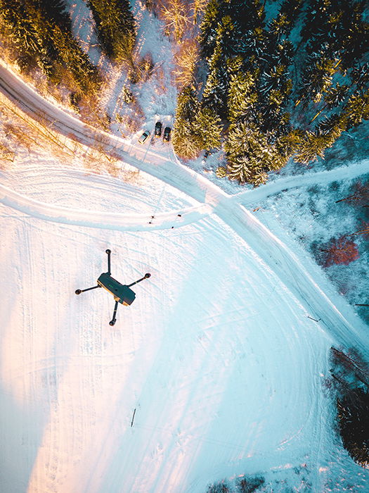 Photo of a flying drone