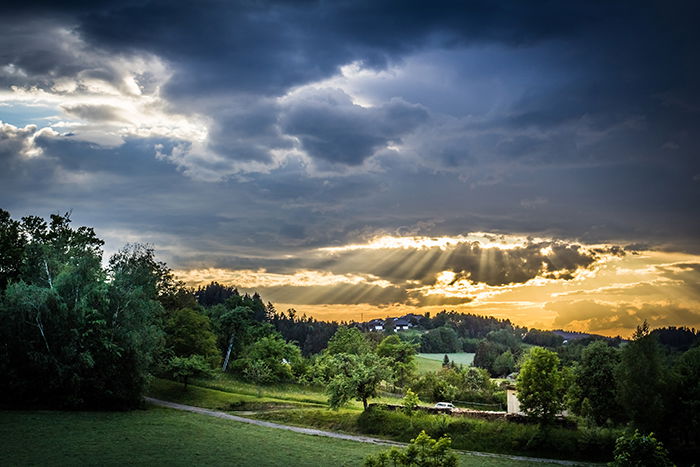 Landscape photo at sunset