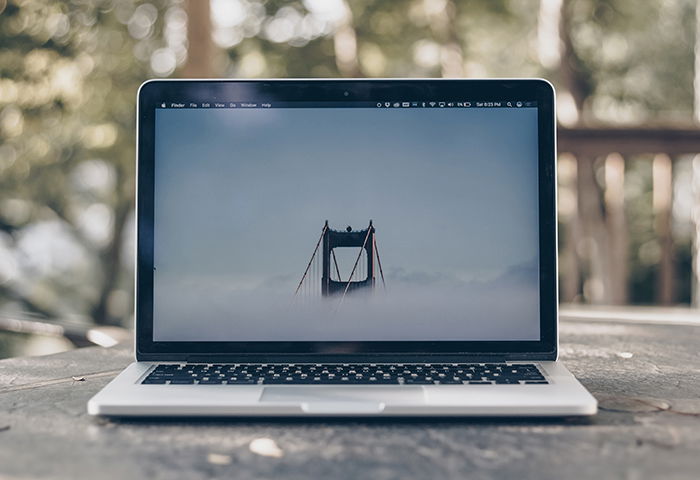 Photo of a laptop on a table