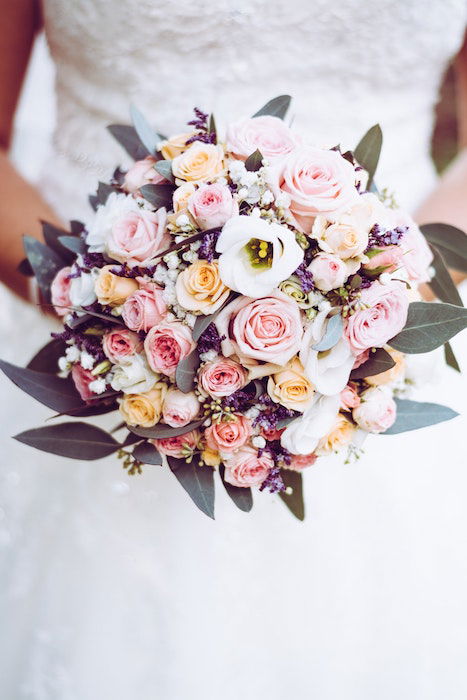 A brides floral bouquet 