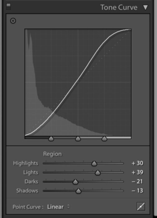 Lightroom tone curve