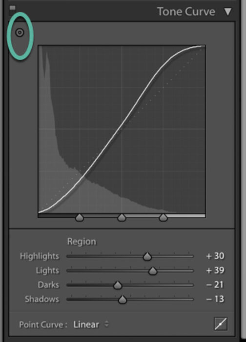 Lightroom tone curve