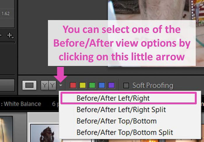 a screenshot of adjusting the white balance of a photo in Lightroom