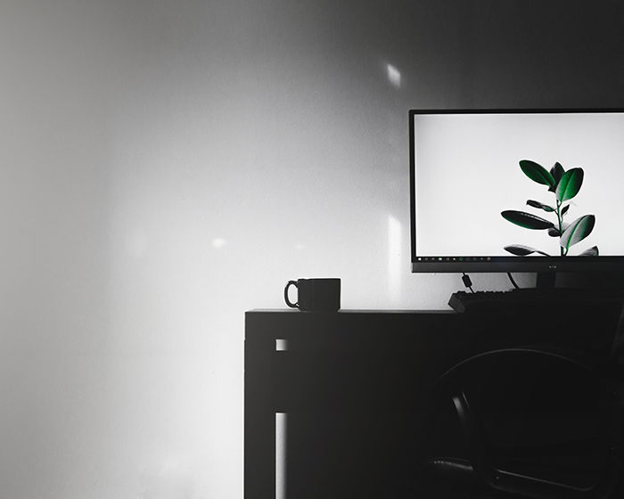 Photo of a monitor on a desk