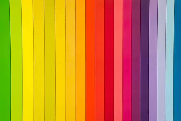 A row of different colors.