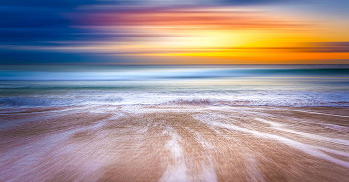 a beautiful beach shot at sunset