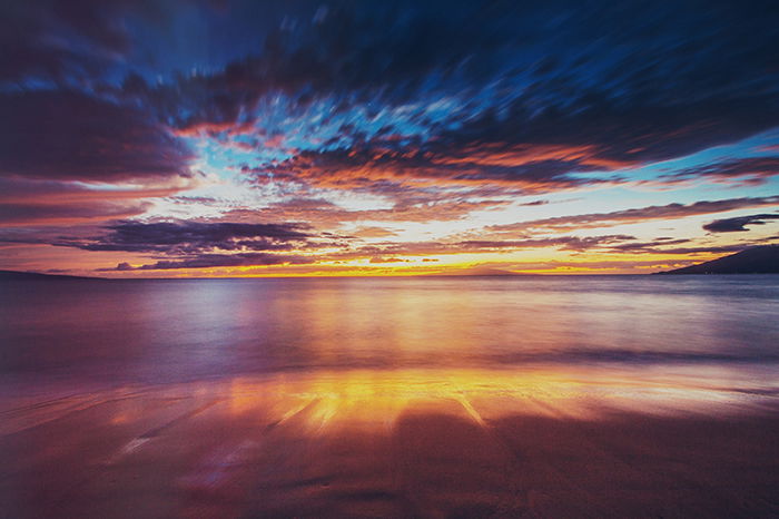 A stunning coastal landscape at sunset