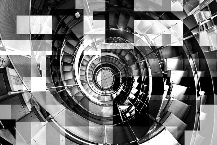 Experimental photo of a stairway