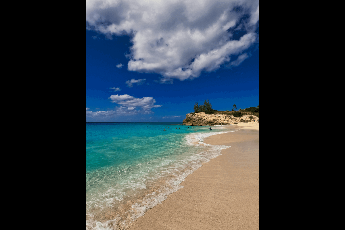 A sunny beach as an example of GoPro photography