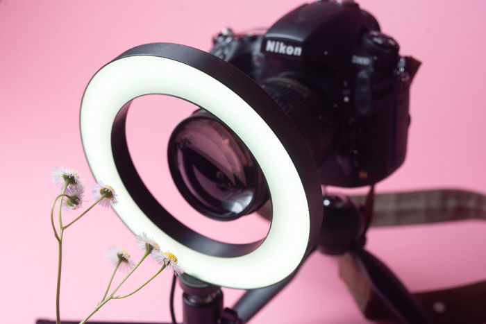 Photo of a Nikon camera with a filter