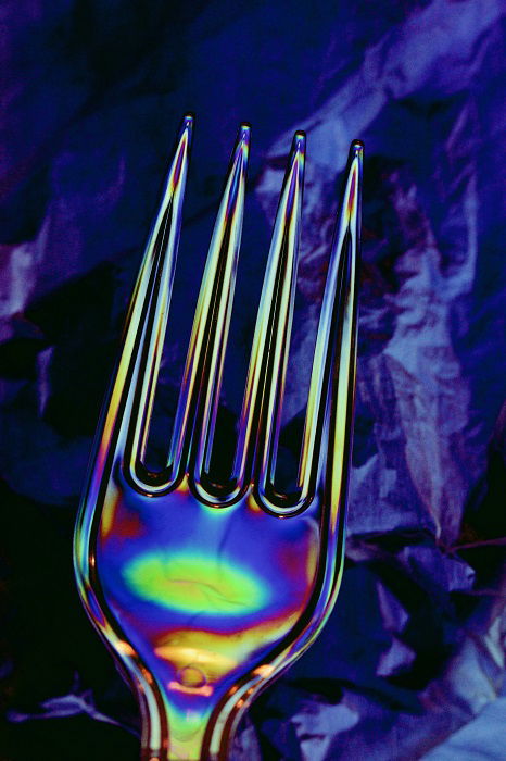 Photoelasticity plastic cutlery