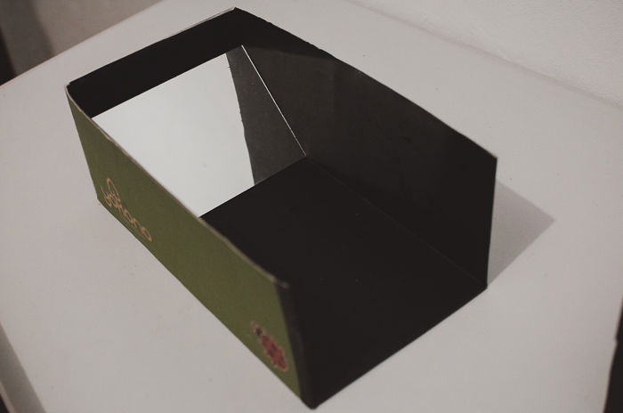  The interior of a DIY smartphone photo projector