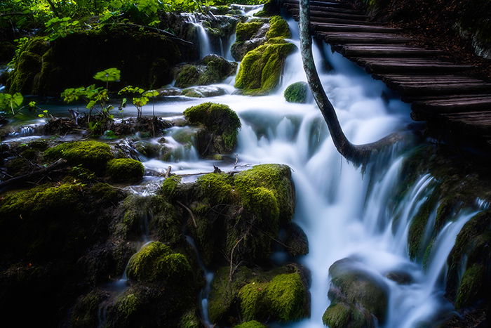 HDR flowing waterfall