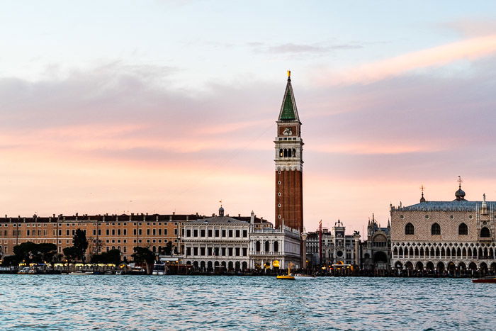 Venice, Italy at sunset. 